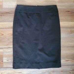 Banana Republic Women's Black Pencil Straight Skirt Size 2 Cotton Stretch Career